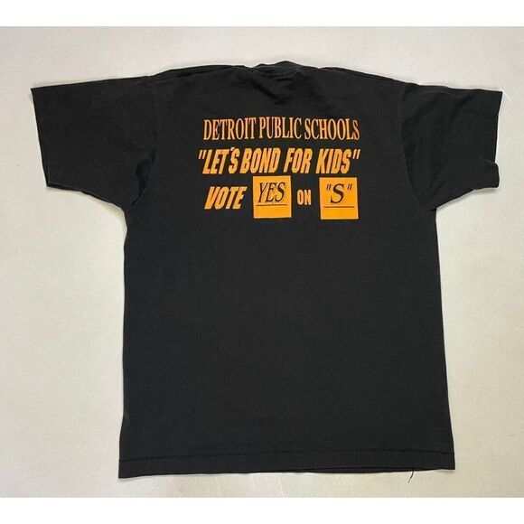 VINTAGE Detroit Public Schools Bond For Kids T-shirt Men Large 90s Single Stitch - Picture 1 of 8